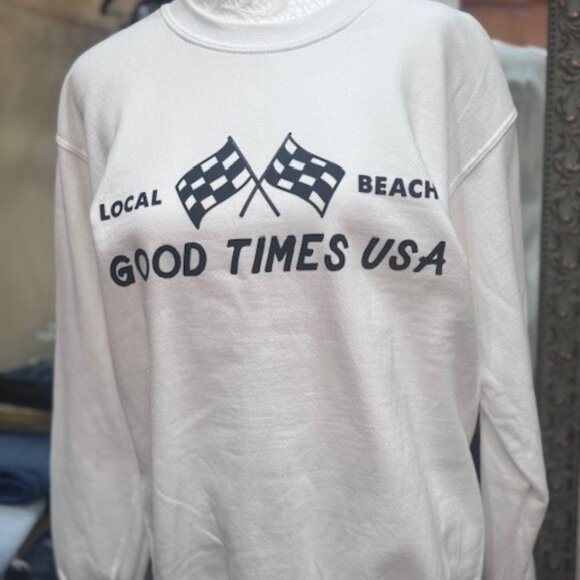 Local Beach 'Good Times USA' Crew Sweatshirt - Picture 1 of 3